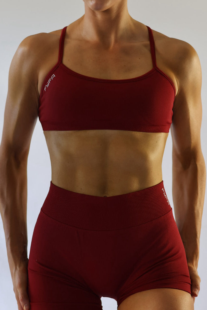 SCULPT CROP -CHERRY RED