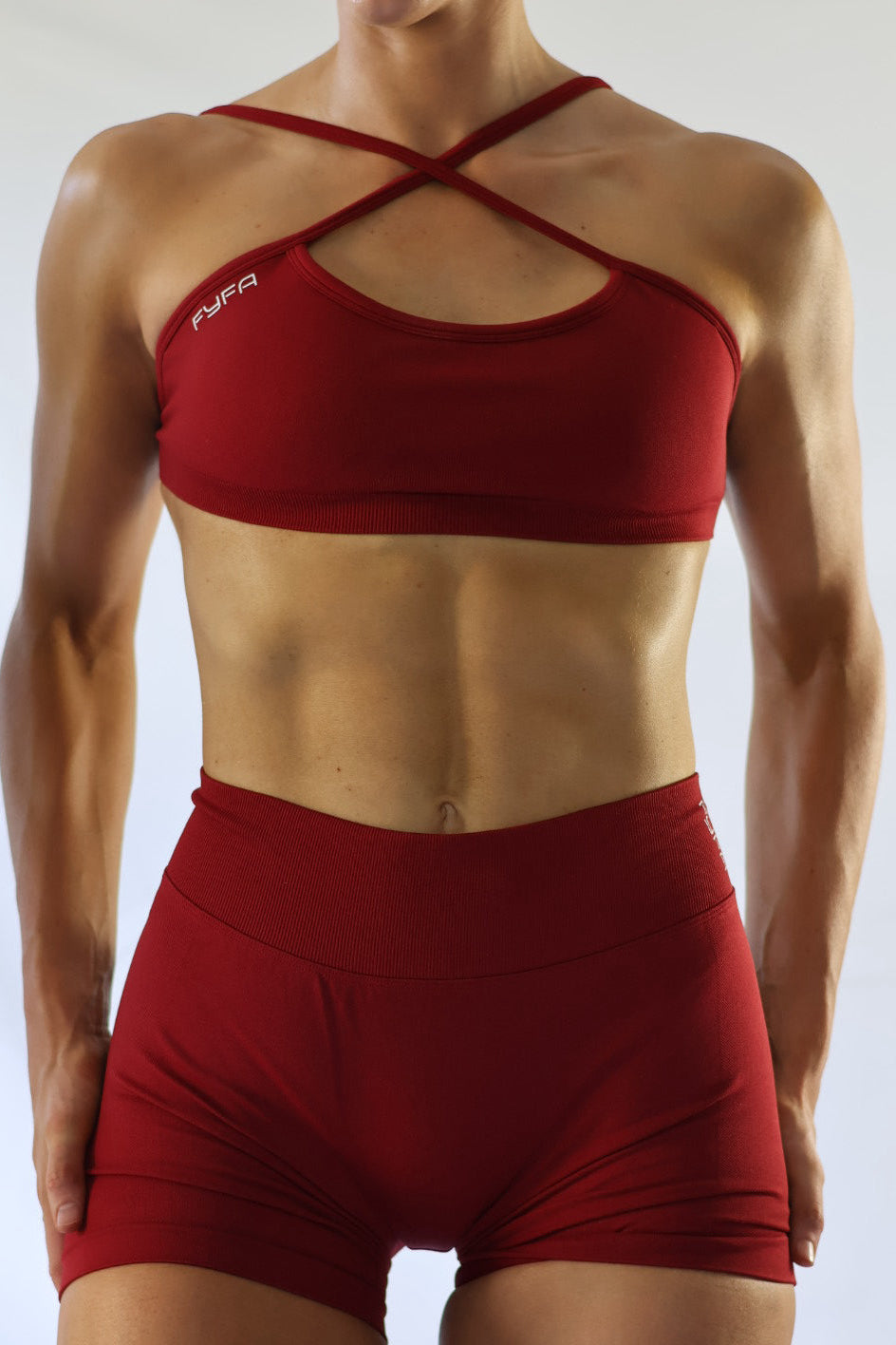 SCULPT CROP -CHERRY RED