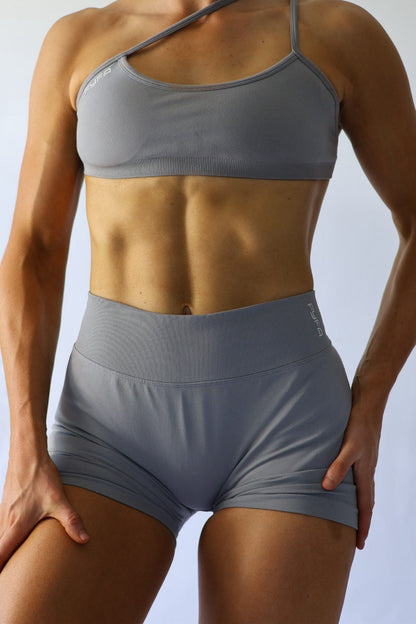 V BACK SHORTS - GRAY